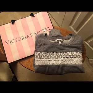 Gray Victoria’s Secret sweatshirt